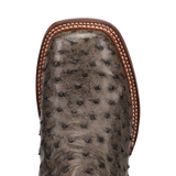 Botas Cowboy Dan Post Alamosa (Gris/Negro) - Piel de Avestruz para Hombre