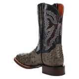Botas Cowboy Dan Post Alamosa (Gris/Negro) - Piel de Avestruz para Hombre