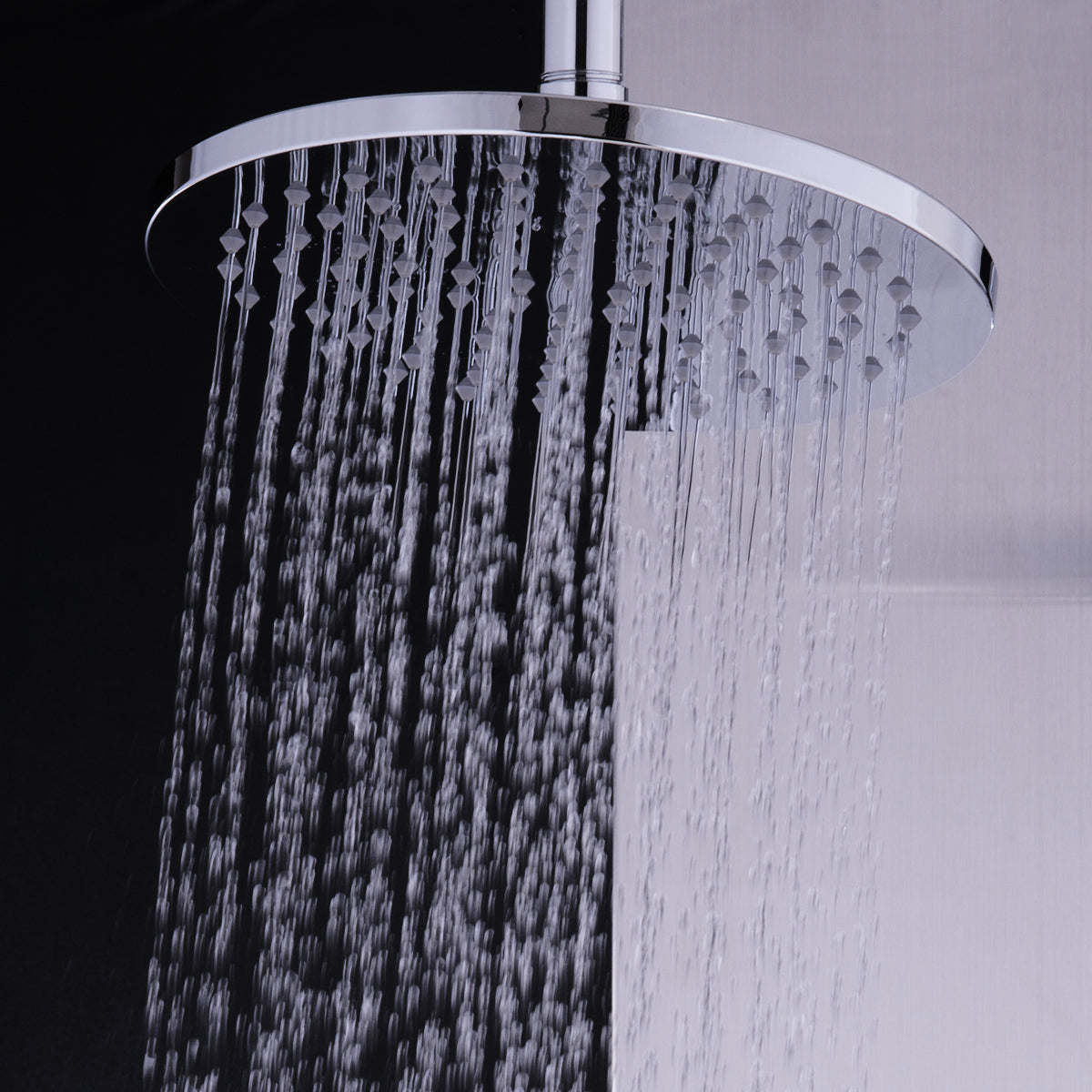 Panel de ducha de acero inoxidable de 47 pulgadas con jets de masaje y ducha de mano