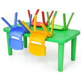 Juego de Mesa y 4 Sillas de Plástico de Colores para Niños