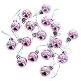 Set of 40 Pink Mini Ball Plastic Christmas Ornaments