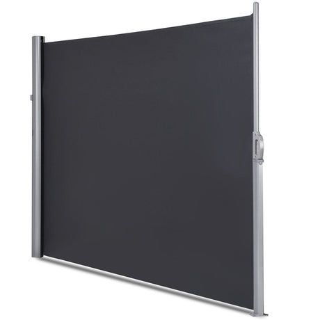 118.5 x 63 pulgadas Patio Retráctil Plegable Divisor de Pantalla de Privacidad Lateral Toldo