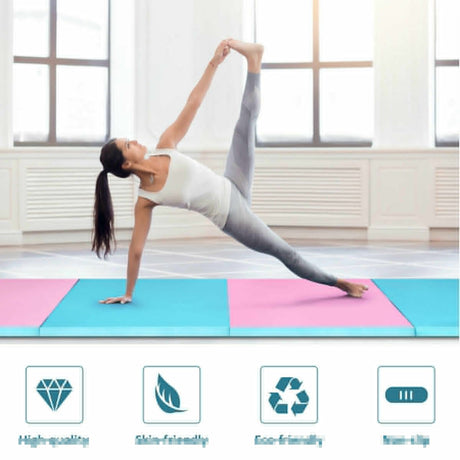 Colchoneta plegable de gimnasia de 4 pies x 10 pies x 2 pulgadas