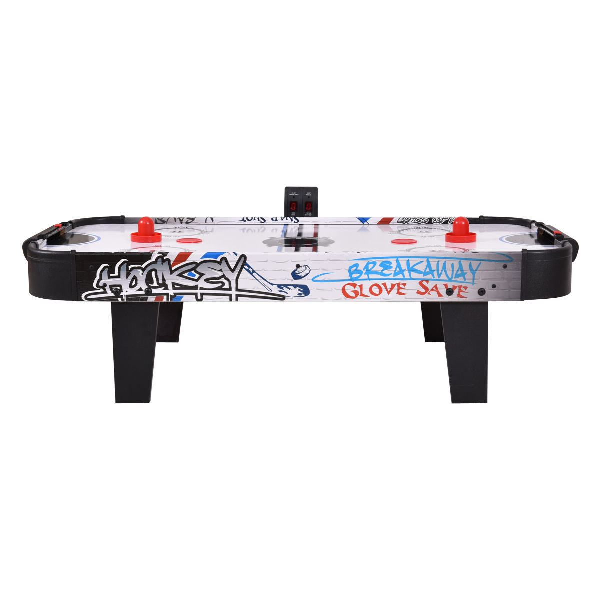 Mesa de hockey de aire de 42 pulgadas, marcadores de sobremesa, 2 empujadores