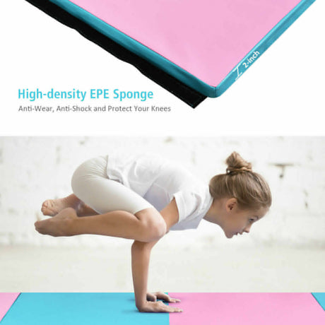 Colchoneta plegable de gimnasia de 4 pies x 10 pies x 2 pulgadas