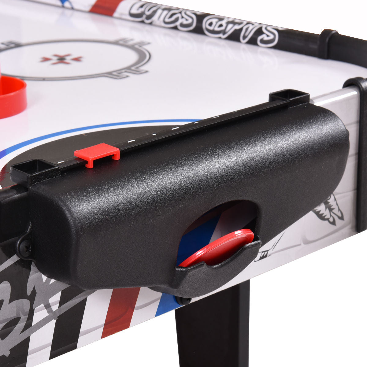 Mesa de hockey de aire de 42 pulgadas, marcadores de sobremesa, 2 empujadores