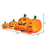 Hinchable de Halloween de 7.5 pies con 7 calabazas y luces LED