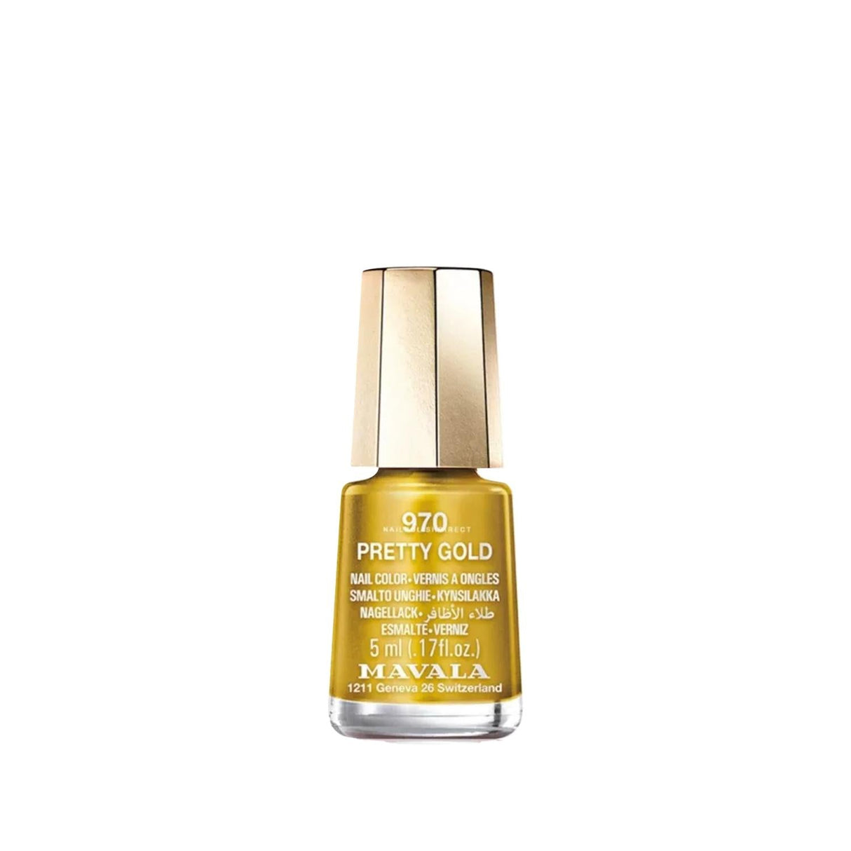 Mavala Mini Color 970 Pretty Gold Nail Polish - 5ml Portable Gold Shade