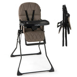 Trona compacta Easy Clean con bandeja ajustable extraíble y cojín de asiento de PU