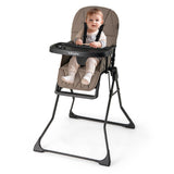 Trona compacta Easy Clean con bandeja ajustable extraíble y cojín de asiento de PU
