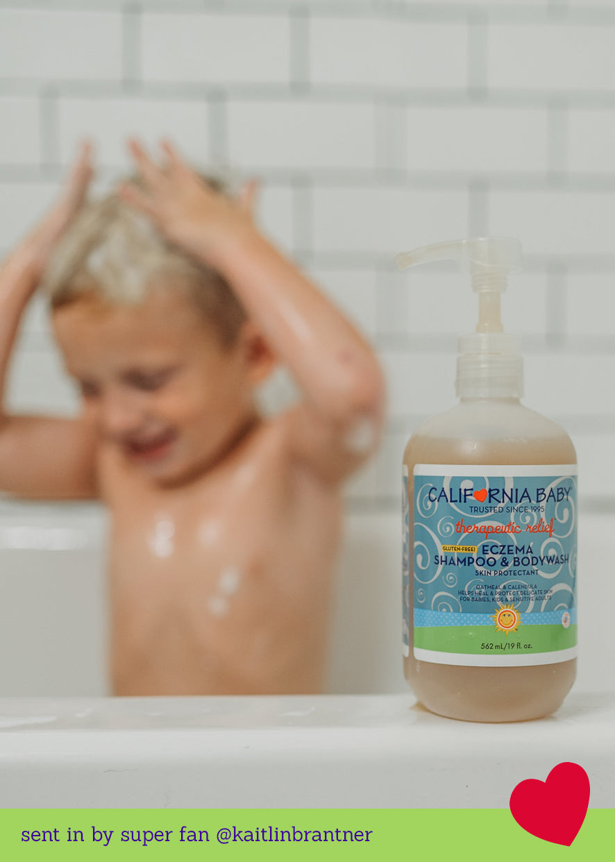 Paquete de crema y gel de baño para el eccema