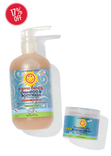 Paquete de crema y gel de baño para el eccema