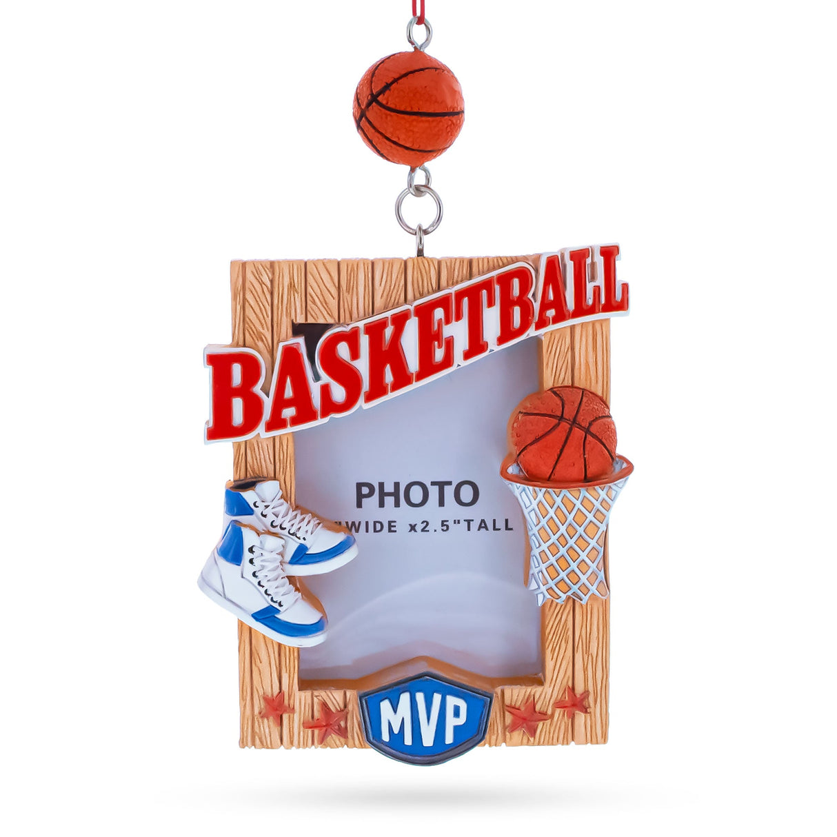 Basketball All Star Memory Photo Frame Resin Christmas Ornament