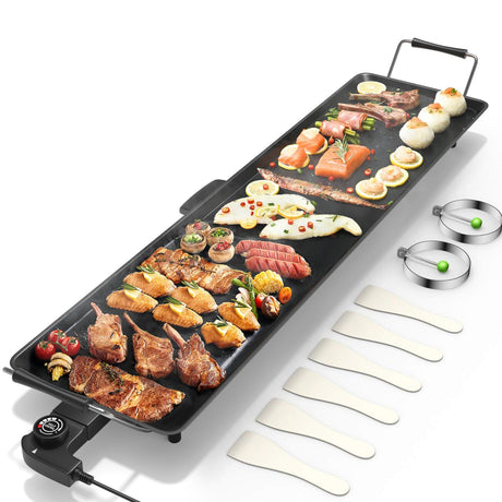 Plancha eléctrica de 35 pulgadas con temperatura ajustable