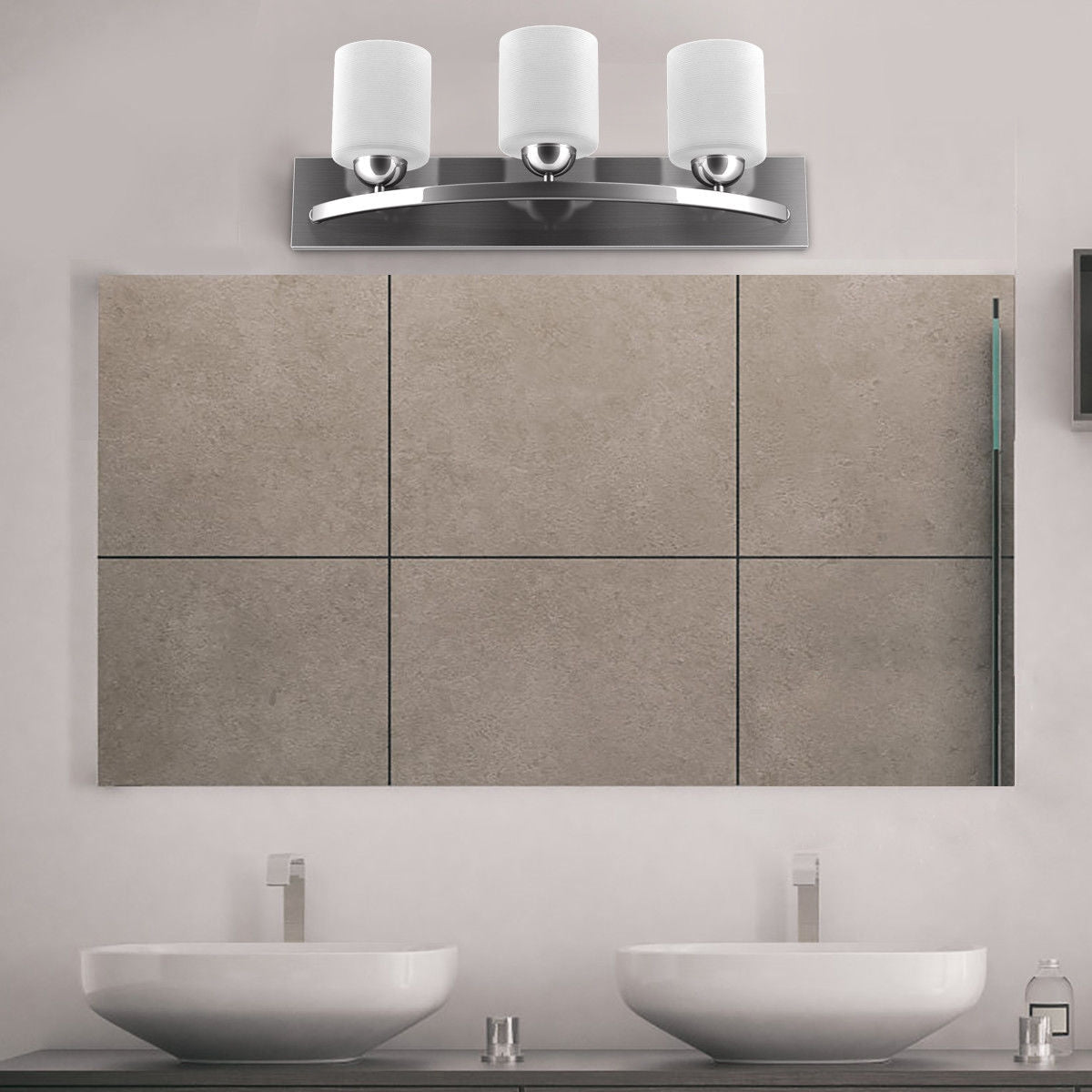 Aplique de pared de cristal para 3 bombillas