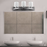 Aplique de pared de cristal para 3 bombillas