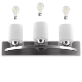 Aplique de pared de cristal para 3 bombillas