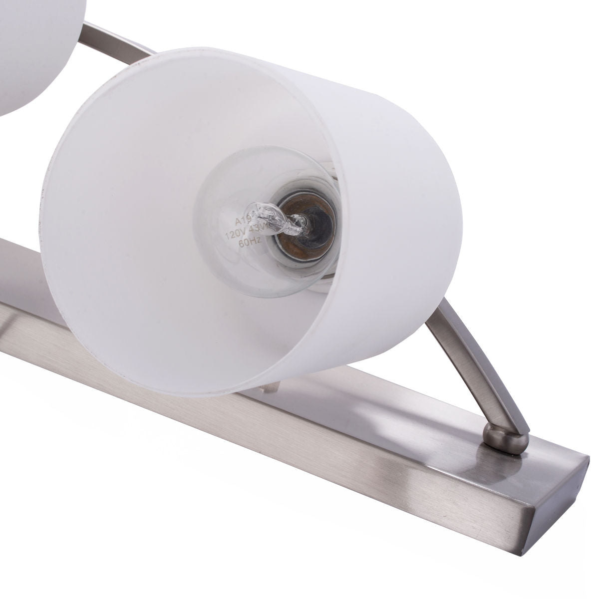 Aplique de pared de cristal para 3 bombillas