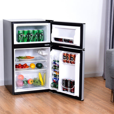 Refrigerador compacto de acero inoxidable de 3.2 pies cúbicos