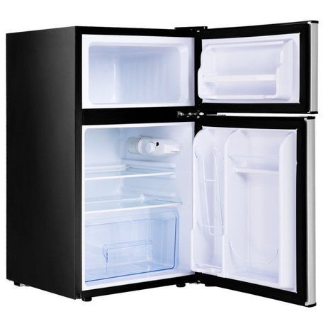 Refrigerador compacto de acero inoxidable de 3.2 pies cúbicos