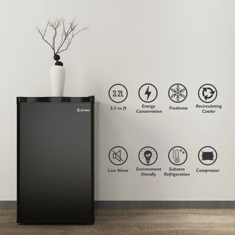 Mininevera compacta de 3.2 pies cúbicos para dormitorio