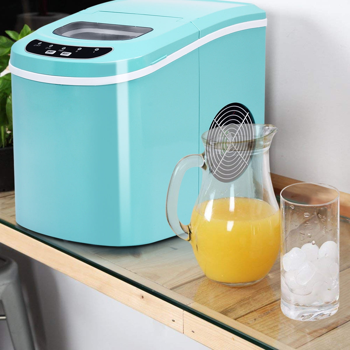 Mini máquina eléctrica portátil y compacta para hacer hielo