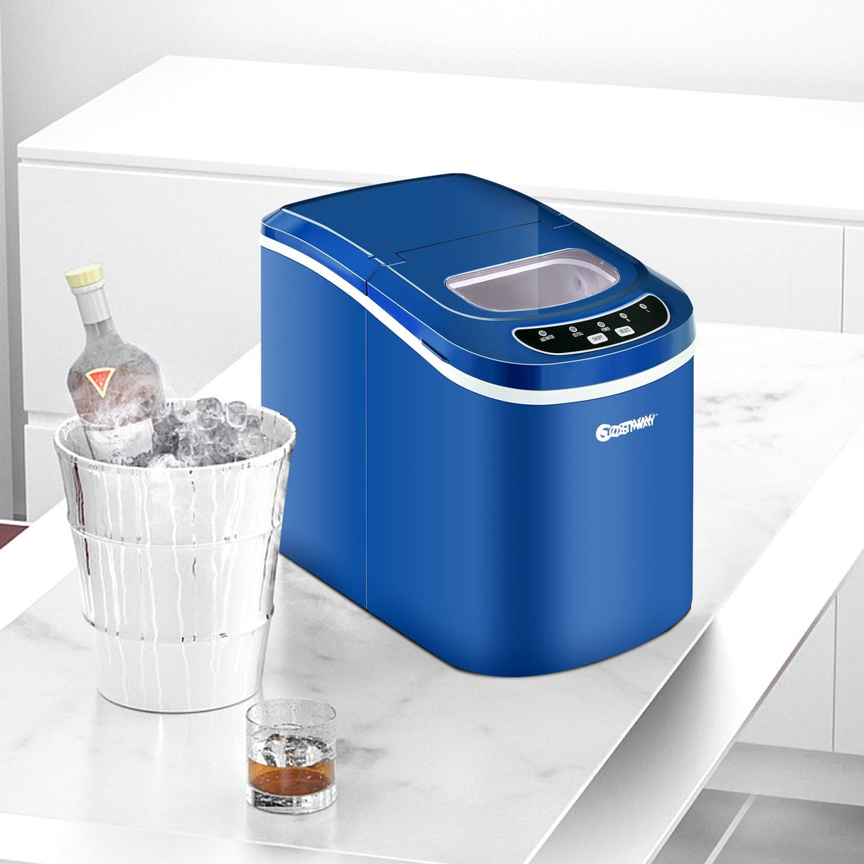 Mini máquina eléctrica portátil y compacta para hacer hielo