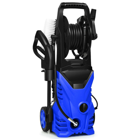 Limpiadora a presión eléctrica de 1800W y 2030PSI con carrete para manguera