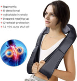 Masajeador eléctrico de hombros, espalda y cuello con función de calor y correas