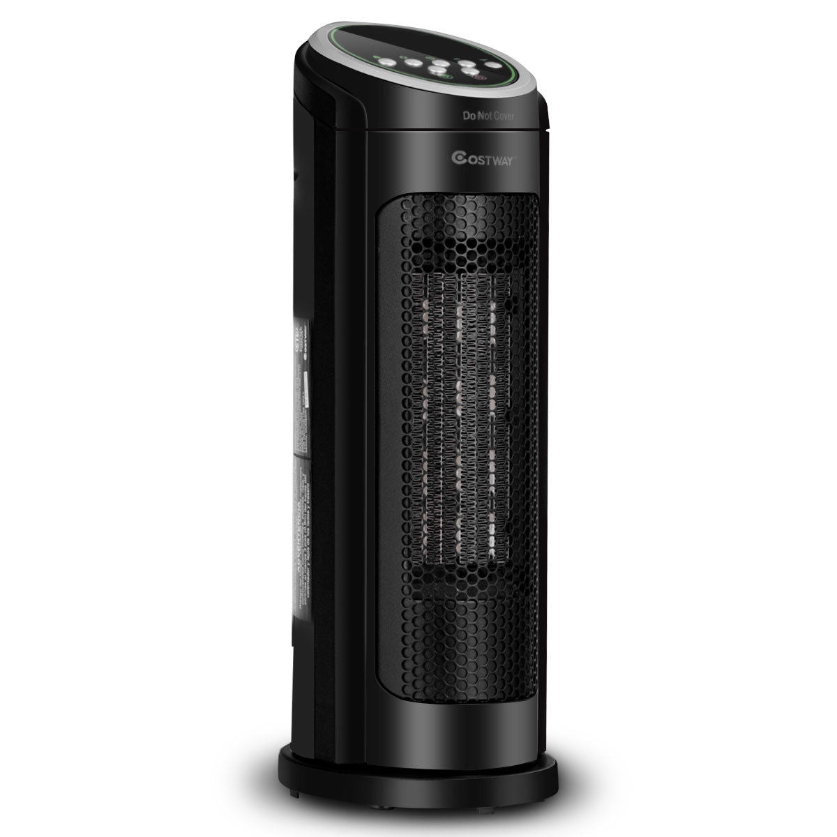 Calentador de espacio portátil PTC cerámico oscilante de 1500 W con LED