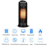 Calentador de espacio portátil PTC cerámico oscilante de 1500 W con LED
