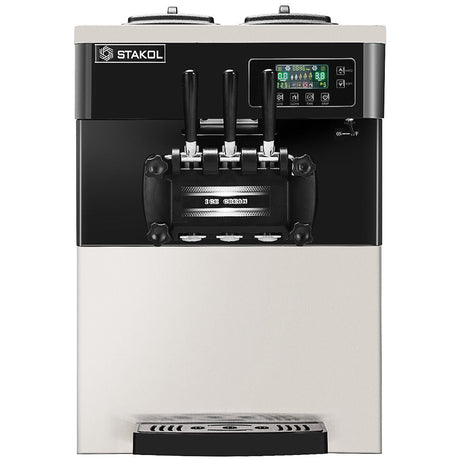 Máquina de helados comercial de acero inoxidable de 2200 W con 3 sabores