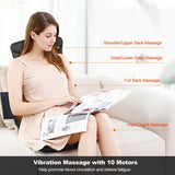 Colchoneta de Masaje Corporal Completo Plegable con 10 Motores de Vibración
