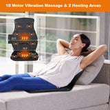 Colchoneta de Masaje Corporal Completo Plegable con 10 Motores de Vibración