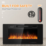 36" Slim Wall Mount Fireplace