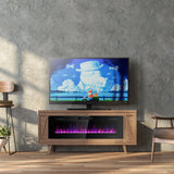 Chimenea eléctrica ultrafina de 60 pulgadas con 2 configuraciones de calor