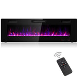 Chimenea eléctrica ultrafina de 60 pulgadas con 2 configuraciones de calor