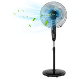 Ventilador de pedestal silencioso y oscilante de 16 pulgadas con altura ajustable para el hogar y la oficina