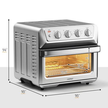 Horno tostador de convección de encimera con freidora de aire de 21,5 cuartos y 1800 W con recetario