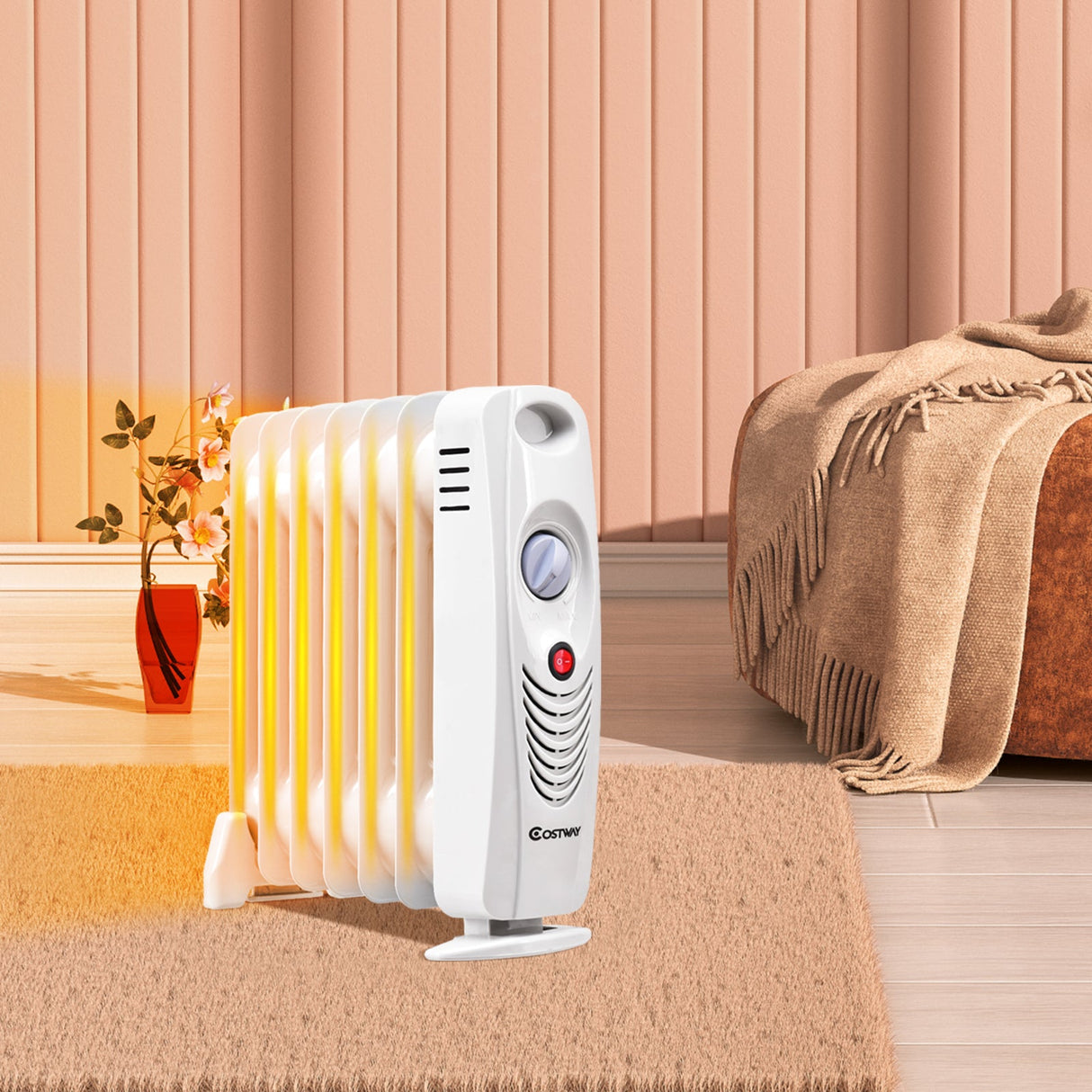 Calefactor Eléctrico Portátil Mini Radiador de Aceite de 700 W