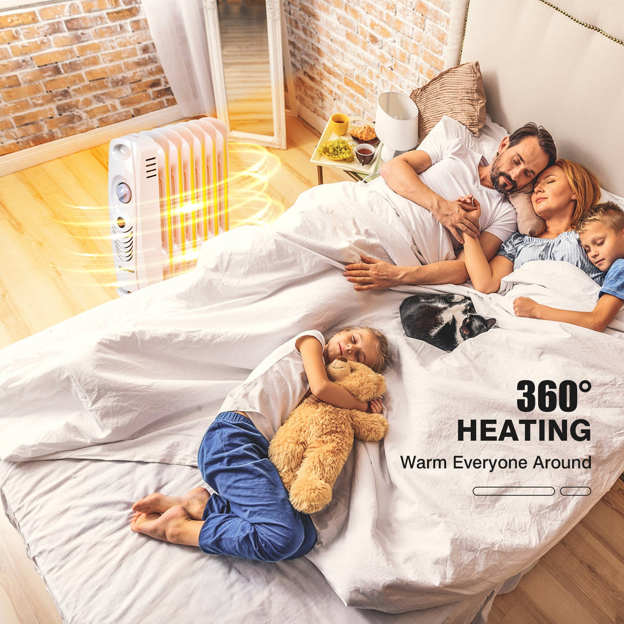 Calefactor Eléctrico Portátil Mini Radiador de Aceite de 700 W