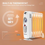 Calefactor Eléctrico Portátil Mini Radiador de Aceite de 700 W