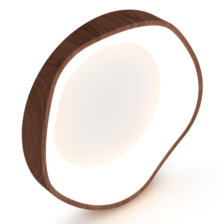 Plafón de techo LED moderno de 24W con patrón de madera y marco de metal