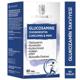 NaturalNest Glucosamine Chondroitin Curcumin MSM Supplement for Joint Health Support - 60 Tablets