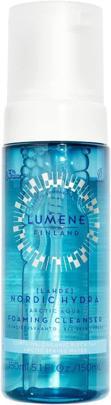 Lumene Nordic Hydra Arctic Agua Cleansing Foam - Gentle Facial Cleanser for All Skin Types with Arctic Spring Water
