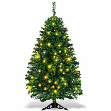 Árbol de Navidad Artificial de Sobremesa de 4 Pies con Luces LED