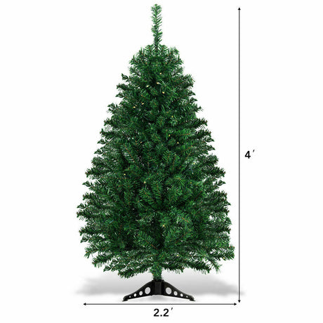 Árbol de Navidad Artificial de Sobremesa de 4 Pies con Luces LED