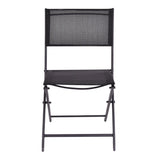 Juego de 4 sillas plegables para patio exterior