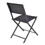 Juego de 4 sillas plegables para patio exterior