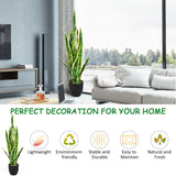 Planta artificial de serpiente sintética para decoración de interiores y exteriores de 35,5 pulgadas
